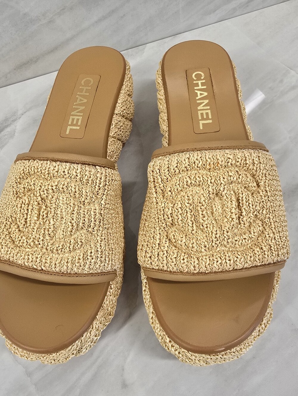 Chanel Raffia Sandals - Picture 2 of 12